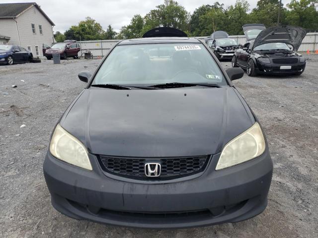 1HGEM229X5L075989 - 2005 HONDA CIVIC EX BLACK photo 5