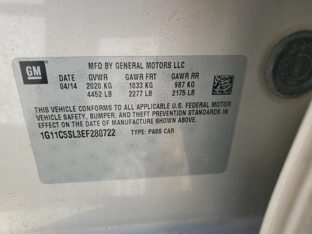 1G11C5SL3EF280722 - 2014 CHEVROLET MALIBU 1LT GOLD photo 12