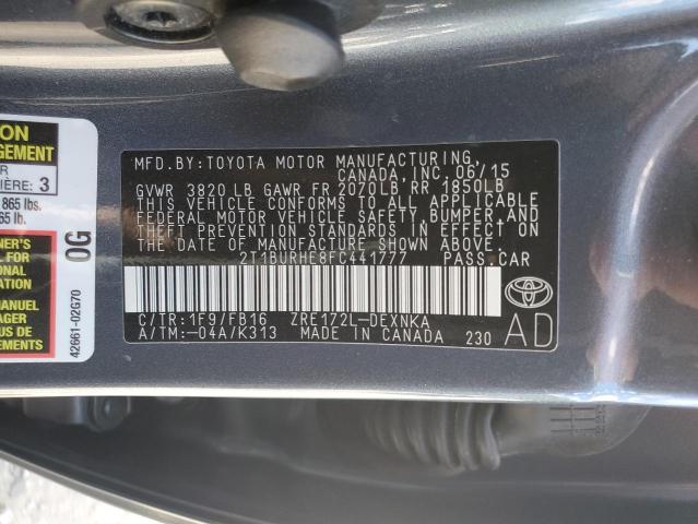 2T1BURHE8FC441777 - 2015 TOYOTA COROLLA L Boz foto 13