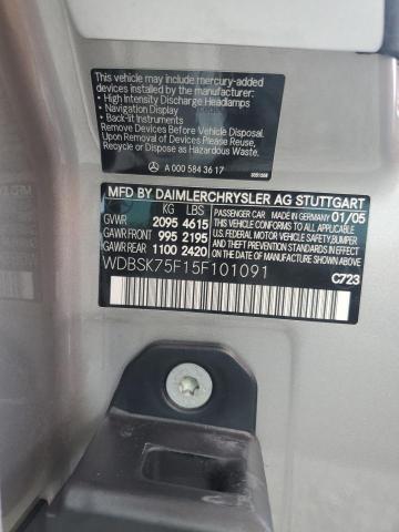 WDBSK75F15F101091 - 2005 MERCEDES-BENZ SL 500 TAN photo 12