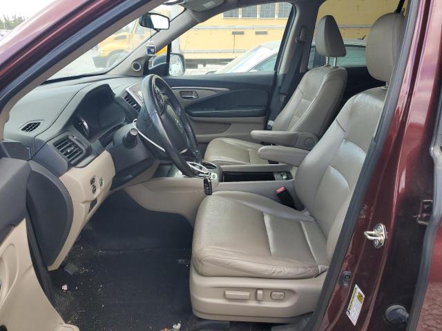 5FPYK3F55HB020587 - 2017 HONDA RIDGELINE RTL BURGUNDY photo 7