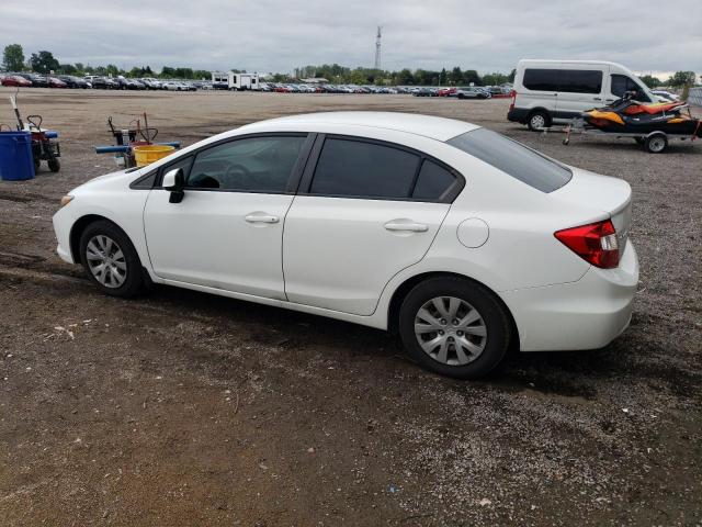 2HGFB2F47CH058408 - 2012 HONDA CIVIC LX WHITE photo 2