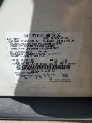 MAJ6S3FL3LC323135 - 2020 FORD ECOSPORT S CREAM photo 13