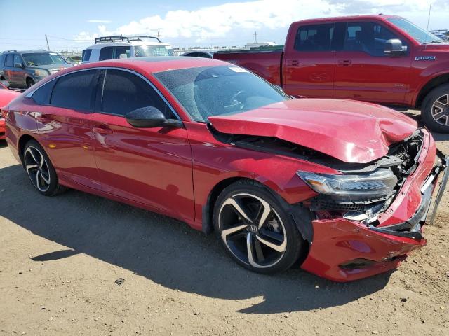 1HGCV2F38MA013186 - 2021 HONDA ACCORD SPORT RED photo 4