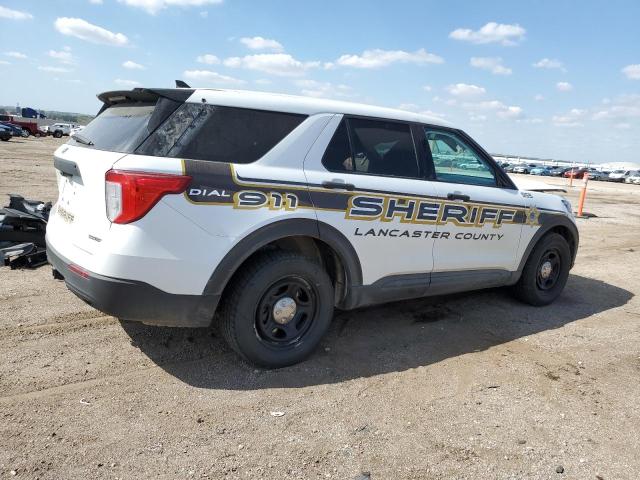 1FM5K8AB4MGB34954 - 2021 FORD EXPLORER POLICE INTERCEPTOR თეთრი ფოტო 3