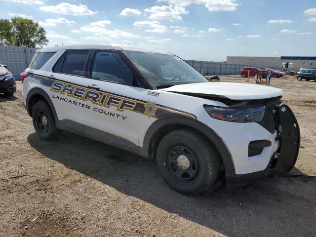 1FM5K8AB4MGB34954 - 2021 FORD EXPLORER POLICE INTERCEPTOR WHITE photo 4