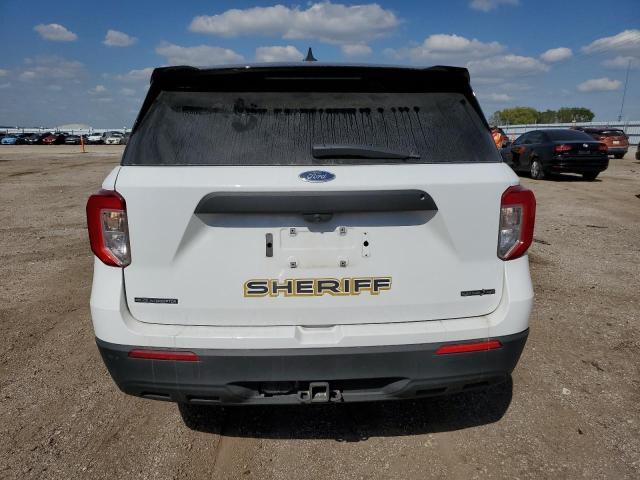 1FM5K8AB4MGB34954 - 2021 FORD EXPLORER POLICE INTERCEPTOR თეთრი ფოტო 6