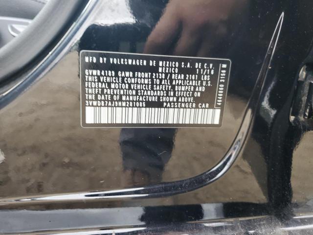 3VWDB7AJ9HM281085 - 2017 VOLKSWAGEN JETTA SE Negro foto 12