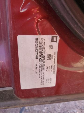 1G6DC67A550135866 - 2005 CADILLAC STS RED photo 12