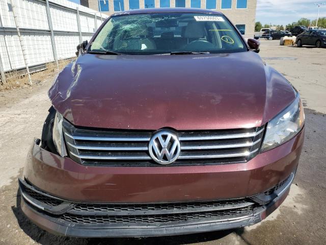 1VWBH7A38CC047764 - 2012 VOLKSWAGEN PASSAT SE MAROON photo 5