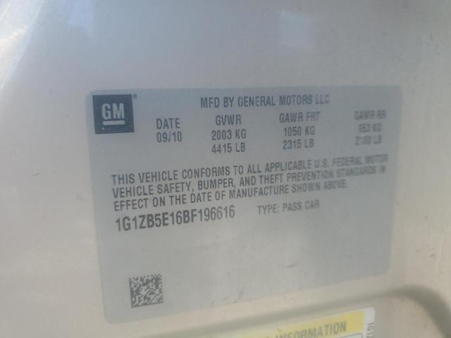 1G1ZB5E16BF196616 - 2011 CHEVROLET MALIBU LS 米色 照片 12