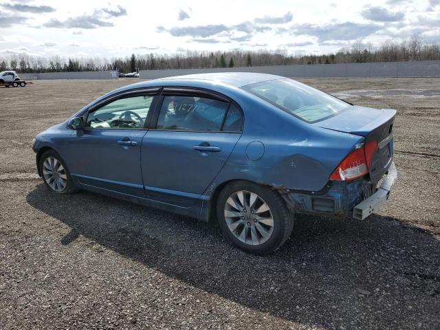 2HGFA16069H000194 - 2009 HONDA CIVIC EXL BLUE photo 2