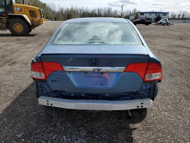 2HGFA16069H000194 - 2009 HONDA CIVIC EXL BLUE photo 6