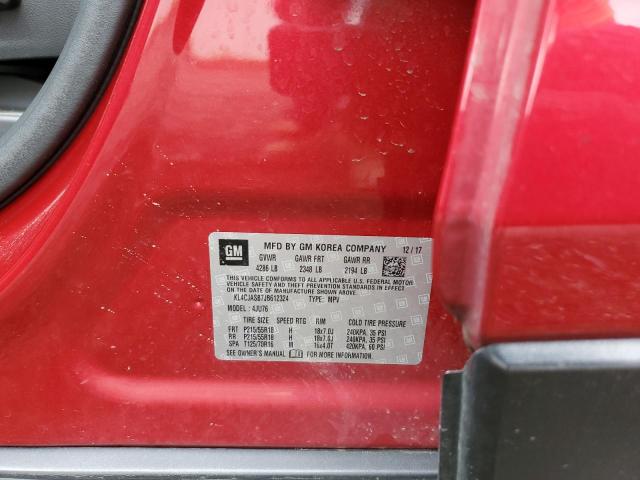 KL4CJASB7JB612324 - 2018 BUICK ENCORE PREFERRED BURGUNDY photo 14