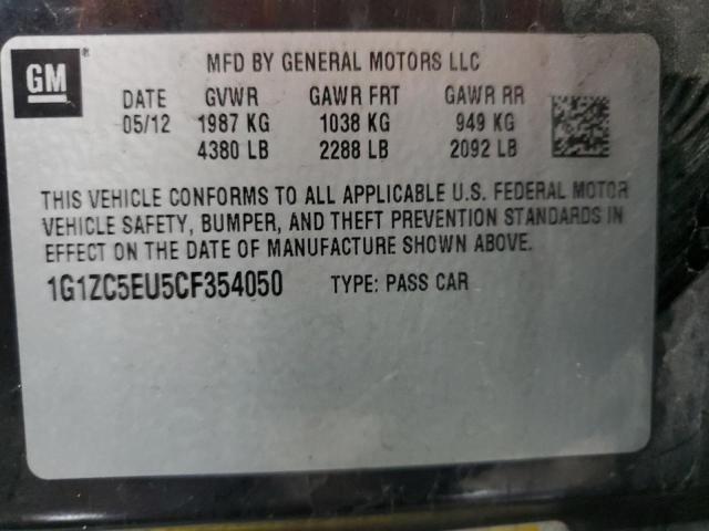 1G1ZC5EU5CF354050 - 2012 CHEVROLET MALIBU 1LT BLACK photo 13