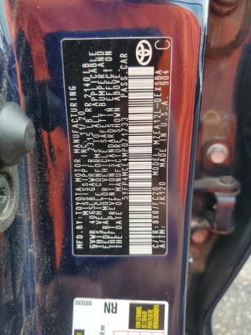 5YFP4MCE4MP071733 - 2021 TOYOTA COROLLA SE ლურჯი ფოტო 12