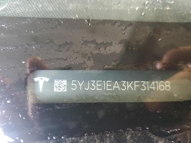 5YJ3E1EA3KF314168 - 2019 TESLA MODEL 3 BLACK photo 12