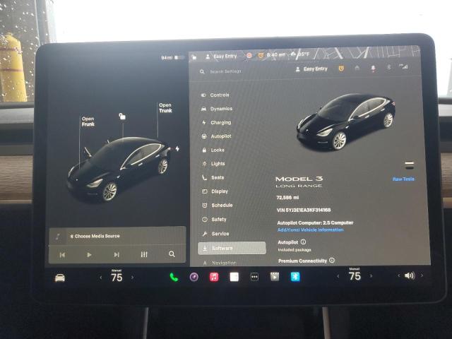 5YJ3E1EA3KF314168 - 2019 TESLA MODEL 3 BLACK photo 9