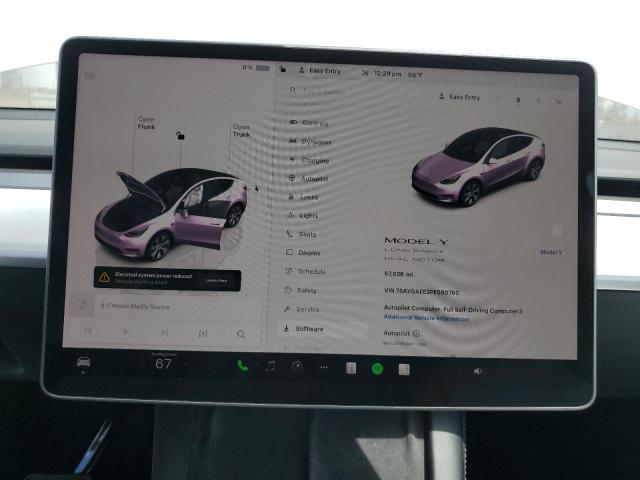 7SAYGAEE2PF590760 - 2023 TESLA MODEL Y WHITE photo 9