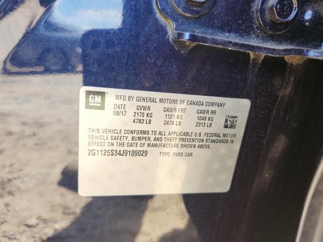 2G1125S34J9109029 - 2018 CHEVROLET IMPALA PREMIER BLUE photo 12