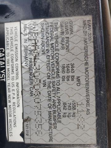 WBAAG4306D8075356 - 1983 BMW 320 I AUTOMATIC BLUE photo 12