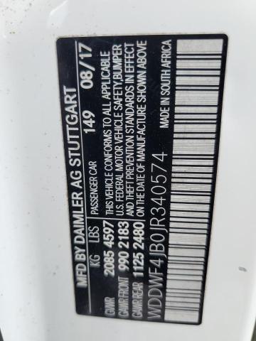 WDDWF4JB0JR340574 - 2018 MERCEDES-BENZ C 300 WHITE photo 12