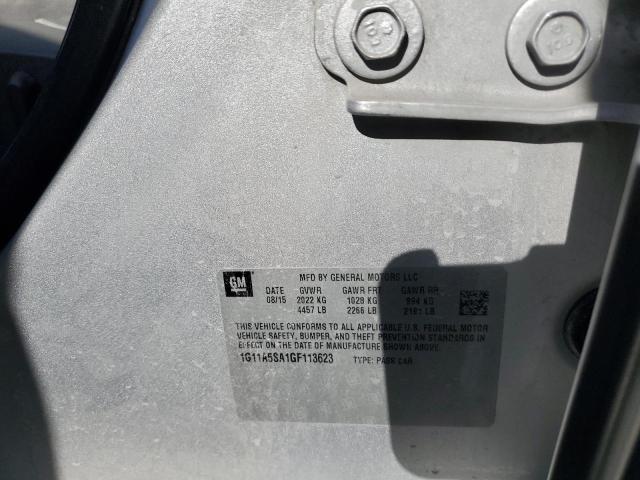 1G11A5SA1GF113623 - 2016 CHEVROLET MALIBU LIM LS SILVER photo 12