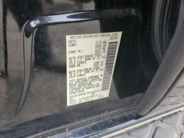 5N1AR1NN9BC604695 - 2011 NISSAN PATHFINDER S Schwarz Foto 14