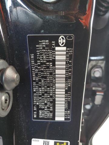 5YFEPMAE4NP378130 - 2022 TOYOTA COROLLA LE შავი ფოტო 12