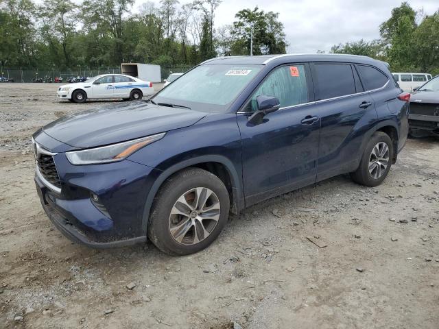5TDHZRBH6MS152724 - 2021 TOYOTA HIGHLANDER XLE BLUE photo 1