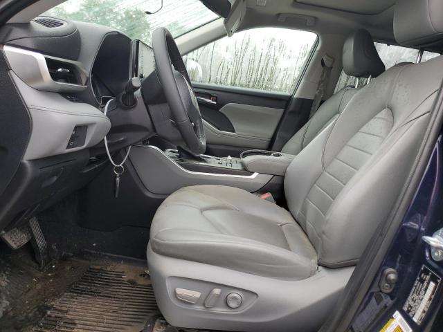 5TDHZRBH6MS152724 - 2021 TOYOTA HIGHLANDER XLE BLUE photo 7