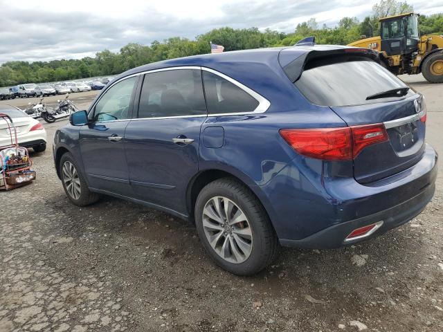 5FRYD4H4XEB033780 - 2014 ACURA MDX TECHNOLOGY BLUE photo 2