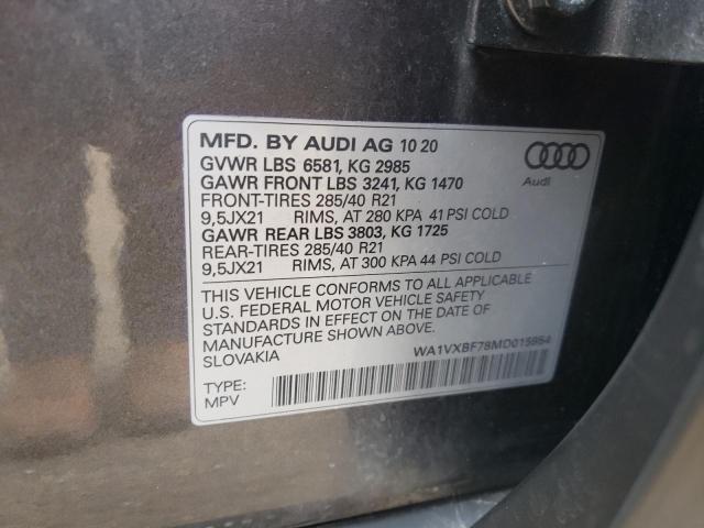 WA1VXBF78MD015954 - 2021 AUDI Q7 PRESTIGE GRAY photo 13