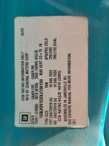 1GBJ6H1C6XJ108190 - 1999 CHEVROLET C-SERIES C6H042 GREEN photo 12