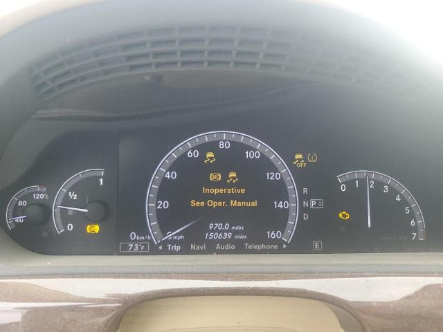 WDDNG9EB4DA512706 - 2013 MERCEDES-BENZ S 550 4MATIC SILVER photo 9