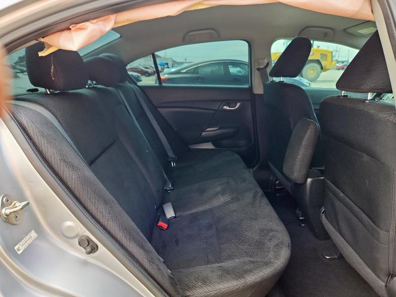 19XFB2F56DE285268 - 2013 HONDA CIVIC LX SILVER photo 10