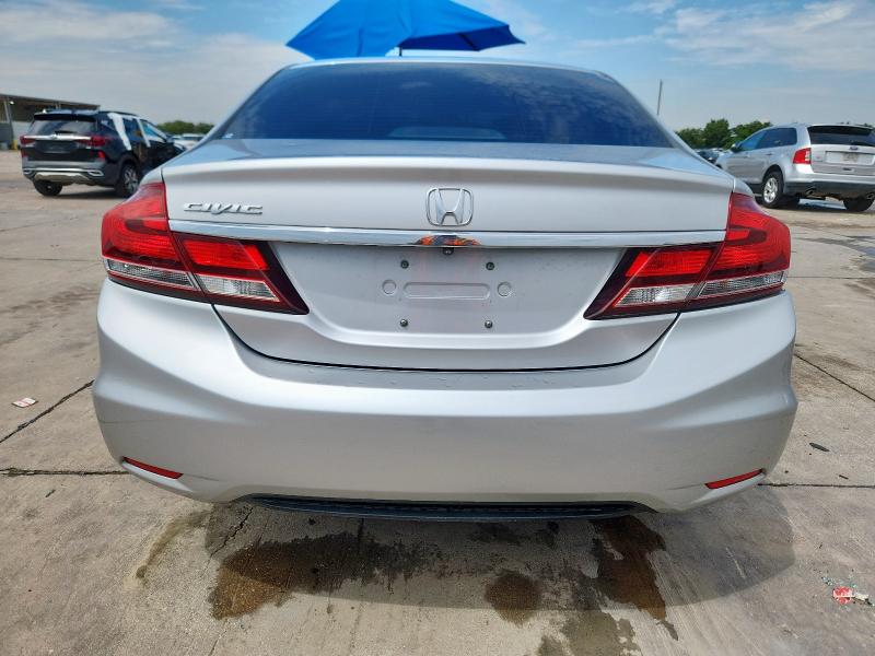 19XFB2F56DE285268 - 2013 HONDA CIVIC LX SILVER photo 6