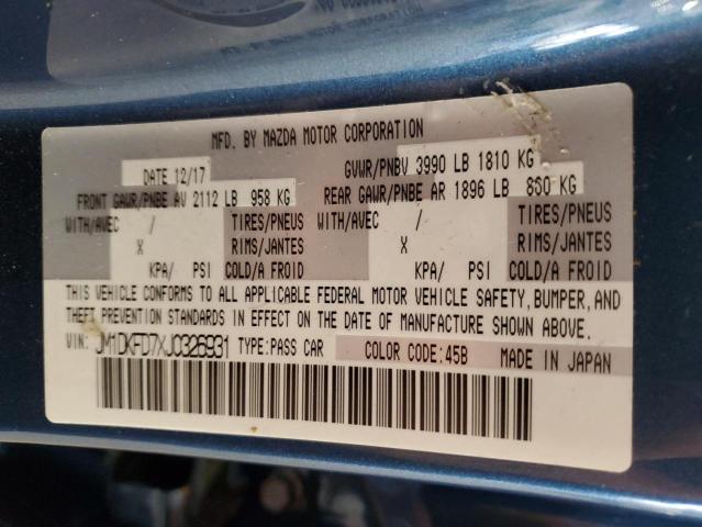 JM1DKFD7XJ0326931 - 2018 MAZDA CX-3 GRAND TOURING BLUE photo 13