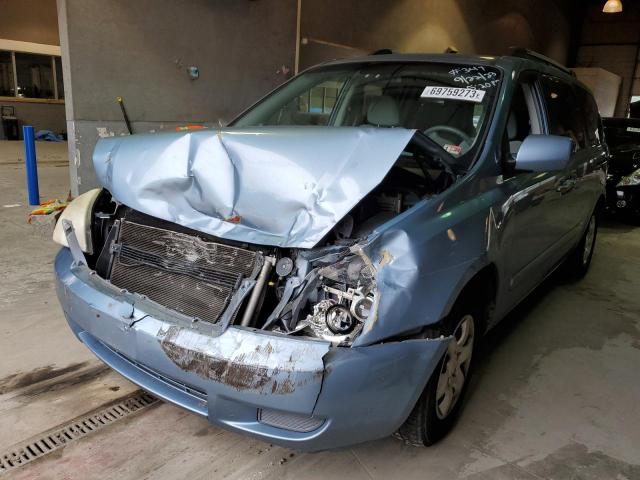 KNDMB233666061209 - 2006 KIA SEDONA EX BLUE photo 1