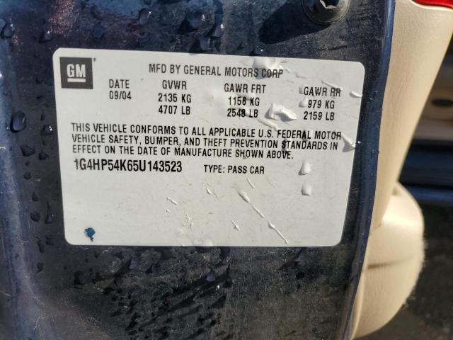 1G4HP54K65U143523 - 2005 BUICK LESABRE CUSTOM Mavi foto 12