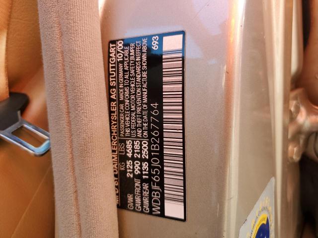 WDBJF65J01B267764 - 2001 MERCEDES-BENZ E 320 Bej foto 12