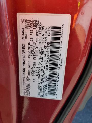 5TBRT3413YS079135 - 2000 TOYOTA TUNDRA ACCESS CAB ბურგუნდია ფოტო 12