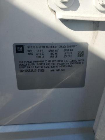 2G1125S36J9101966 - 2018 CHEVROLET IMPALA PREMIER თეთრი ფოტო 13