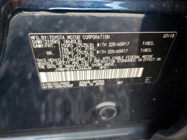 JTMBFREV4JJ244648 - 2018 TOYOTA RAV4 LE ლურჯი ფოტო 13