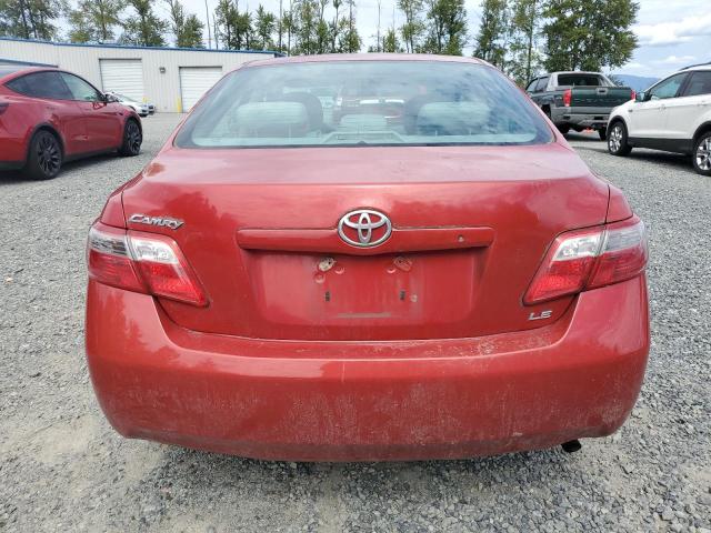 4T4BE46K58R018476 - 2008 TOYOTA CAMRY CE RED photo 6