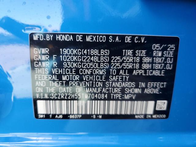 3CZRZ2H55TM704084 - 2026 HONDA HR-V SPORT BLUE photo 13