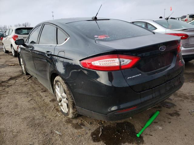 3FA6P0H73ER276340 - 2014 FORD FUSION SE BLACK photo 3