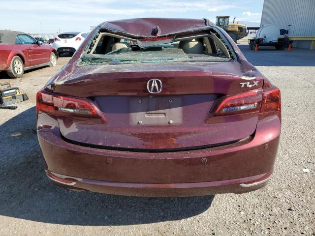 19UUB2F77FA003476 - 2015 ACURA TLX ADVANCE BURGUNDY photo 6
