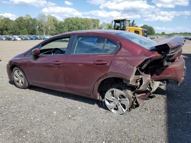 19XFB2F59FE267110 - 2015 HONDA CIVIC LX BURGUNDY photo 2