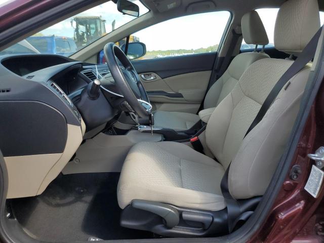 19XFB2F59FE267110 - 2015 HONDA CIVIC LX BURGUNDY photo 7